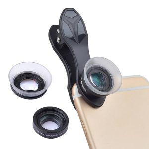 APEXEL APL-24X-H 2-in-1 Macro Lens Kit with Lens Hood - Universal Compatibility