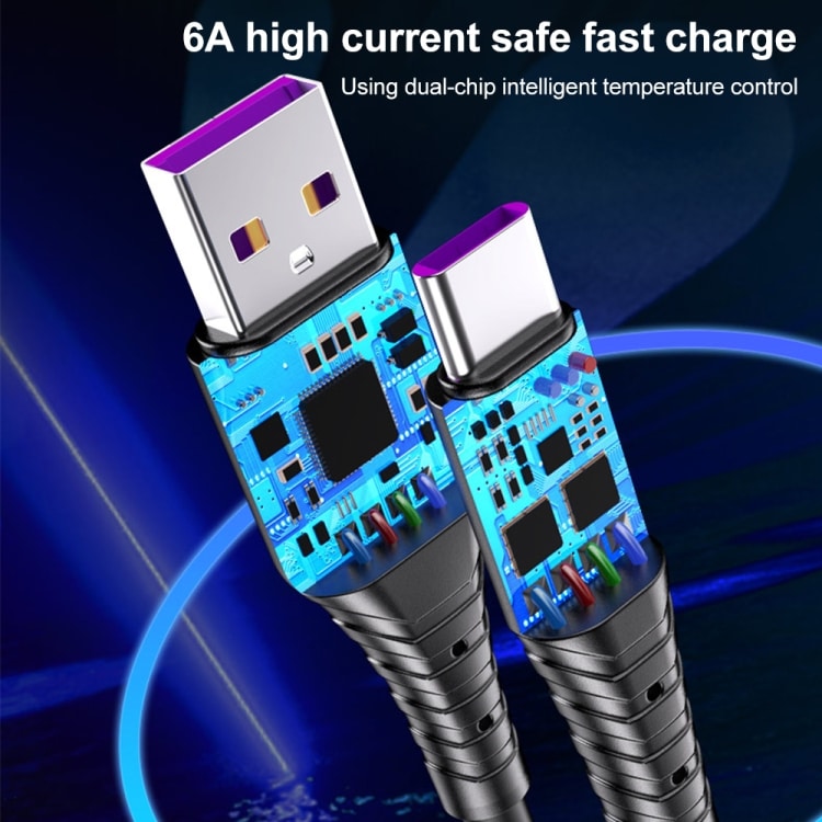 WK Micro USB 6A Fast Charging Data Cable - 1m Length 4 Sas6905 B3.Jpg