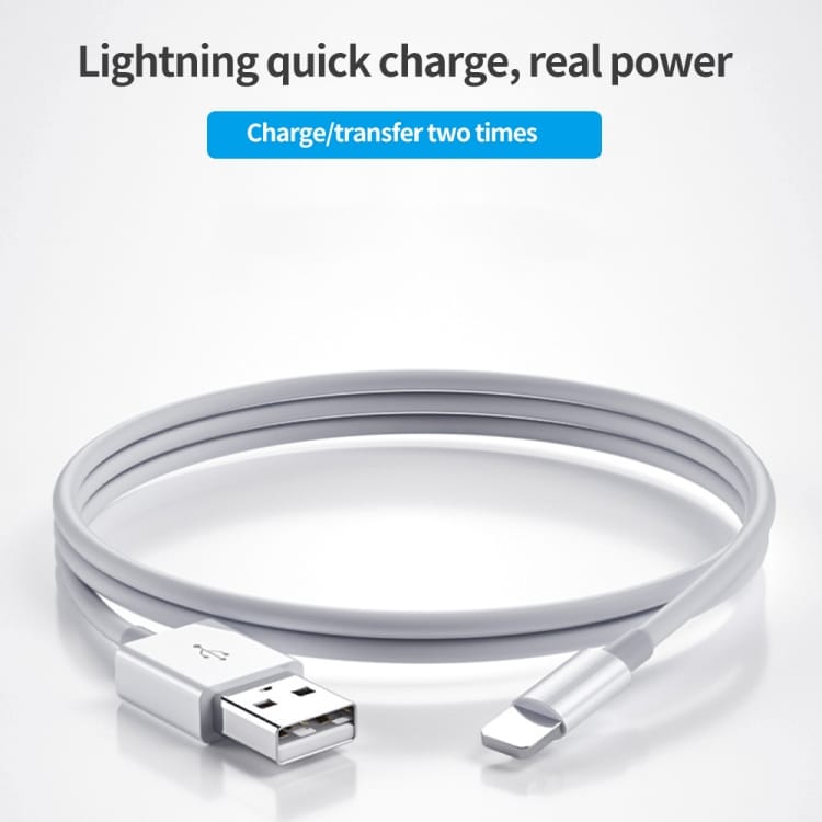 XJ-018 3A USB to 8 Pin Fast Charging Cable - 2m Length - Quick Charge 2 Sya0013522 1.Jpg