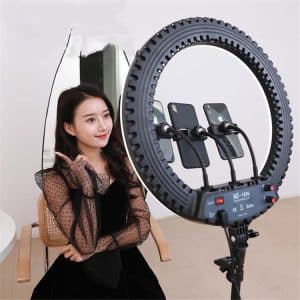 18" LED Ring Light Kit with Remote, Phone Clamp & Tripod - Perfect for Vlogging!