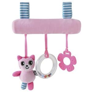 Charming Baby Stroller Animal Pendant Rattle | Nursery Cradle Ornament