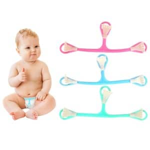 3-Piece Plastic Claw Baby Diaper Buckle - Random Color Delivery