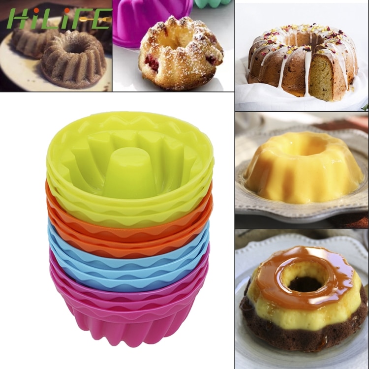 12pcs Thread Silicone Baking Jelly Mould Cupcake Donut Mold Set 1 12Pcs Thread Silicone Baking Jelly Mould Cupcake Donut Mold Set