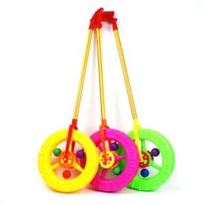 Interactive Baby Walker with Single Wheel - Random Color Delivery, Trolley Toys