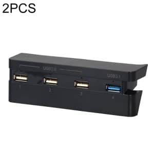 High-Speed USB Hub 3.0 Accessories for PS4 Slim - 2 PCS Extension Adapters