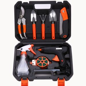 Ultimate 10-in-1 Garden Flower Hand Tool Set with Hardware Toolbox