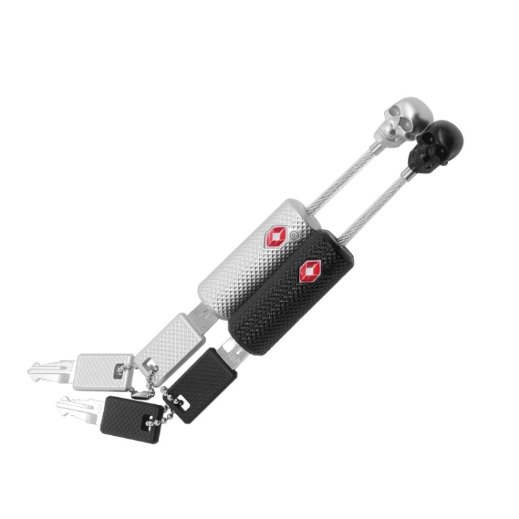 Skull Customs Lock Wire Rope Padlock - Secure Your Belongings with Style 3 Skull Customs Lock Wire Rope Padlock - Secure Your Belongings With Style - Image 3