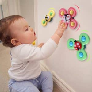 Interactive 3-in-1 Baby Rattle & Bath Toy - Turn and Spin Fun & Educational