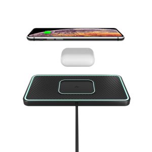 C1-PRO Car Wireless Charger & Anti-Slip Pad with Luminous Feature for AirPods/iPhone