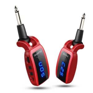 6.35mm Wireless Guitar Transmitter Receiver - Rechargeable Jack Adapter