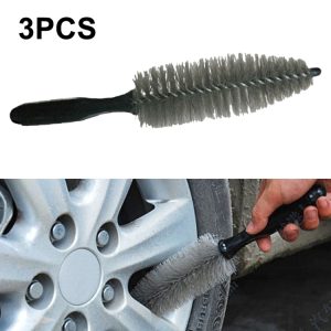 3-Pack Car Tire & Carpet Brush Set • Keep Your Vehicle Flooring Spotless