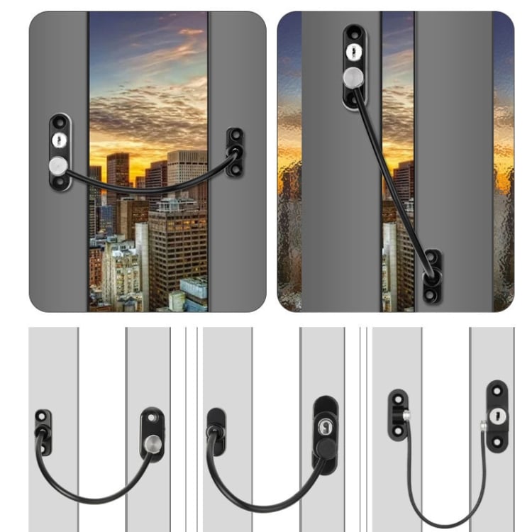 Child Safety High-rise Window Lock - Anti-fall Push Limiter, Assorted Colors 4 Child Safety High-Rise Window Lock - Anti-Fall Push Limiter, Assorted Colors - Image 4