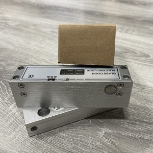 Electric Frameless Glass Door Aluminum Alloy Mortise Lock - Top & Bottom