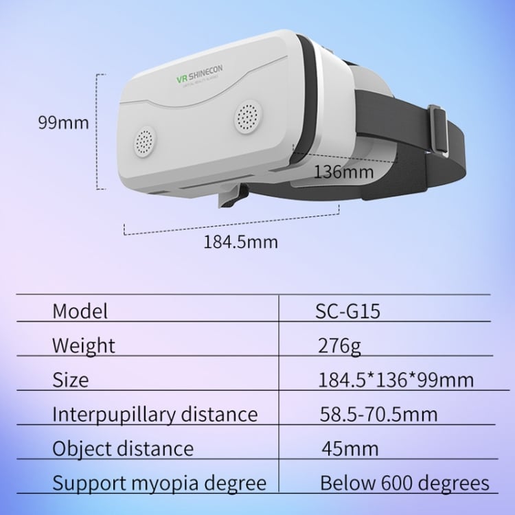 VRSHINECON G15 All-In-One VR Game Headset 3D Glasses for Phone 8 Vrshinecon G15 All-In-One Vr Game Headset 3D Glasses For Phone - Image 8