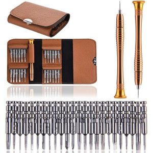 25-in-1 Screwdriver Set for Mobile Phone & Notebook Repair - Brown Color