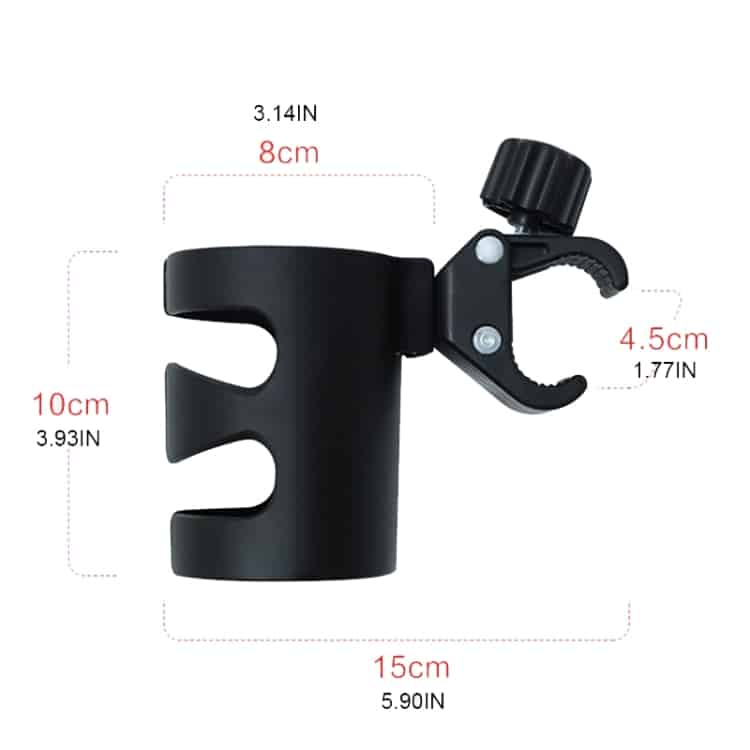 Universal Baby Stroller Cup Holder | 360 Rotatable Drink Bottle Rack 2 Universal Baby Stroller Cup Holder | 360 Rotatable Drink Bottle Rack - Image 2