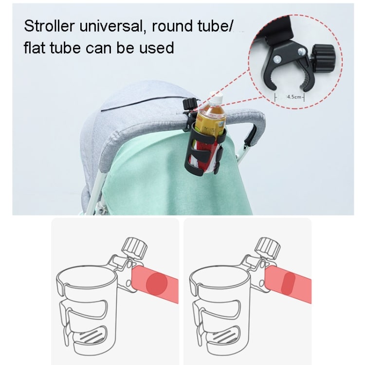 Universal Baby Stroller Cup Holder | 360 Rotatable Drink Bottle Rack 5 Universal Baby Stroller Cup Holder | 360 Rotatable Drink Bottle Rack - Image 5