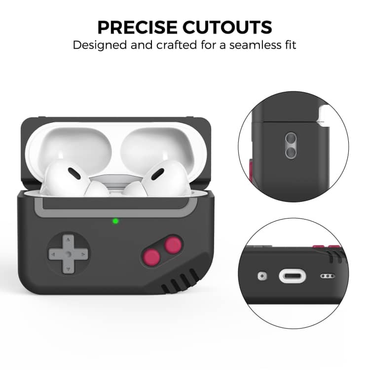 AhaStyle Split Silicone Cartoon Protective Case for AirPods Pro 2 - JY07(Gray/Black) 4 Tbd06035975 B3.Jpg
