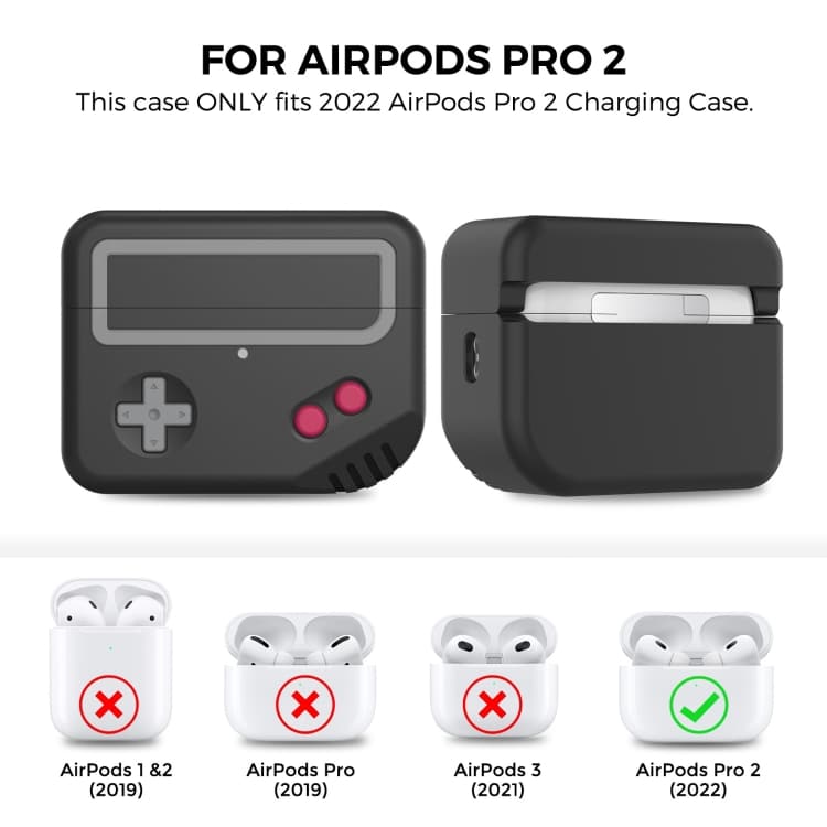 AhaStyle Split Silicone Cartoon Protective Case for AirPods Pro 2 - JY07(Gray/Black) 7 Tbd06035975 B6.Jpg