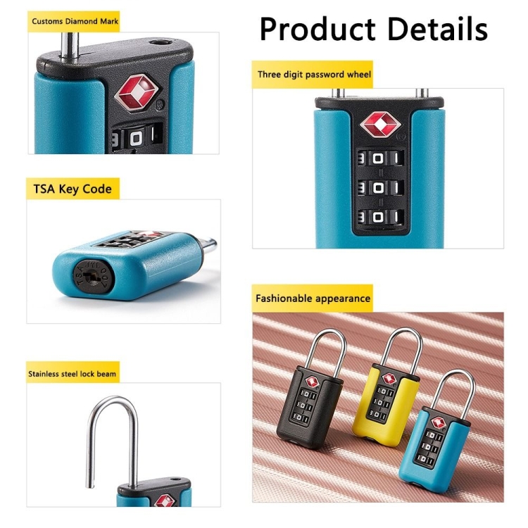 Travel with Confidence: Mini Contrast Color TSA Customs Code Lock for Luggage - Secure & Stylish 5 Travel With Confidence: Mini Contrast Color Tsa Customs Code Lock For Luggage - Secure &Amp; Stylish - Image 5