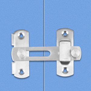 Stainless Steel Barn Door Lock Hook Insertion for Secure Door Buckle