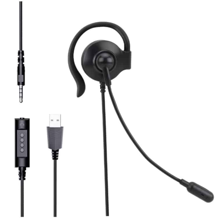SOYTO SY227 Ear Hook Headset - Hands-Free Corded Computer Headset 1 Soyto Sy227 Ear Hook Headset - Hands-Free Corded Computer Headset