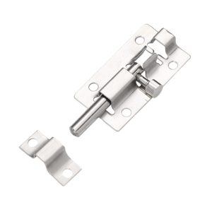 Stainless Steel Anti-Theft Latch Bolt Lock for Bathroom Wooden Door - Secure Your Home