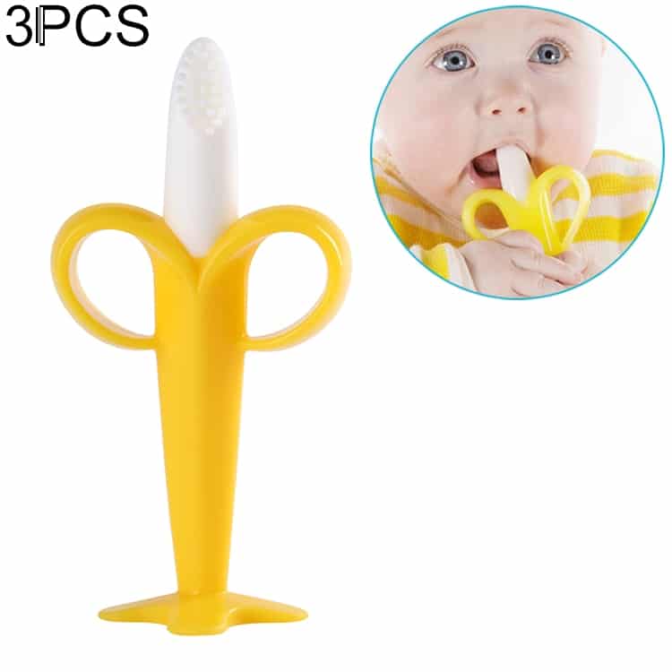 Baby Silicone Training Toothbrush Set - Safe Toddler Teether & Chew Toy 1 Baby Silicone Training Toothbrush Set - Safe Toddler Teether &Amp; Chew Toy