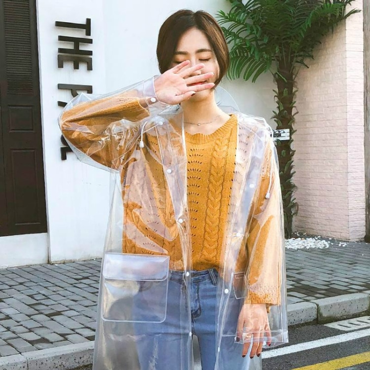 Portable Outdoor Transparent EVA Raincoat - Stay Stylish and Dry! 3 Portable Outdoor Transparent Eva Raincoat - Stay Stylish And Dry! - Image 3