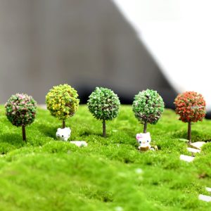 3-Piece Mini Artificial Trees Set - Random Colors - Home Garden Decor