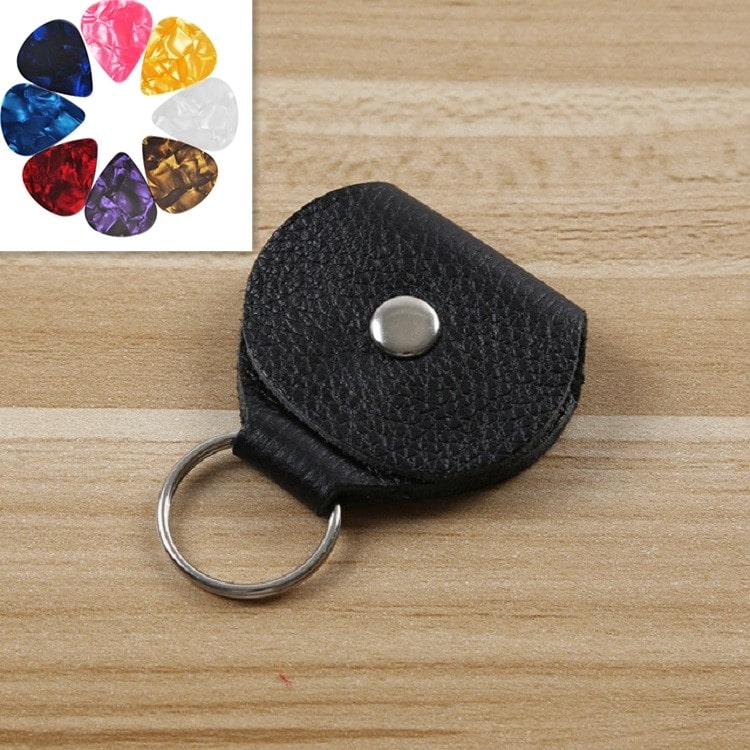 10 PCS Leather Guitar Pick Pouch with Key Ring • Genuine • Stylish Storage 2 10 Pcs Leather Guitar Pick Pouch With Key Ring • Genuine • Stylish Storage - Image 2