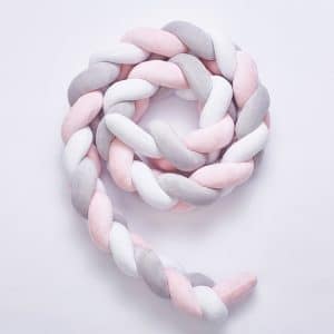 2M Pure Color Weaving Knot for Infant Room Decor - Crib Protector & Bed Bumper