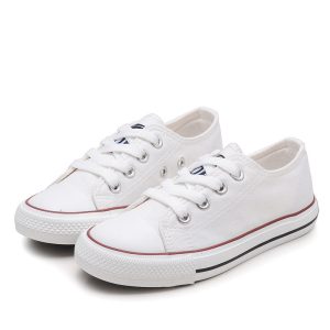 White casual canvas sneakers for men and women, lightweight and comfortable, perfect for everyday wear, gym, and casual outings. Stylish and versatile footwear with durable rubber soles.