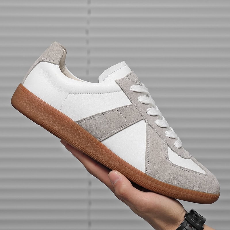 Urban Charm Retro White Sneakers - Japanese-Inspired, Unisex, All-Day Comfort 6 Sneaker Shoe White Gray Gum Sole Casual Footwear Modern Sneaker Footwear Fashion Sneakers For Men And Women.