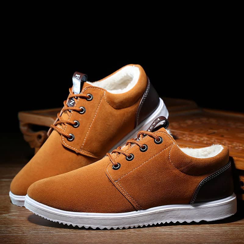 British Tide Men's Cotton Sole Winter Shoes - Stylish & Breathable Casual Style 3 Brown Casual Sneakers With A Plush Interior, Ideal For Comfortable Everyday Wear And Fashion-Forward Style. Perfect For Men Seeking Durable And Stylish Shoes For Various Casual Occasions.