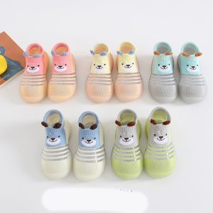 Colorful children's cute animal-themed socks with bear and bunny designs, perfect for toddlers and kids, available at Syndmart. Bright, comfortable, and fun socks for young children.