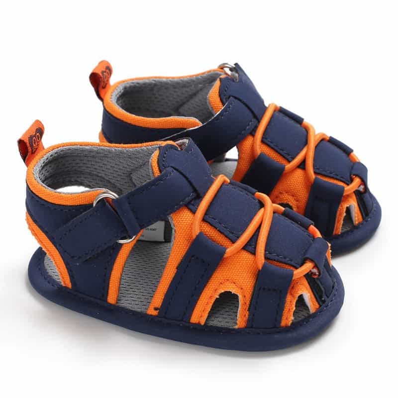 Cozy Toddler Summer Sandals - Soft Soles for Sunny Days 5 Bright Blue And Orange Toddler Sandals With Adjustable Straps And Breathable Design, Ideal For Kids' Outdoor Play And Comfort. Perfect For Active Children And Summer Wear.
