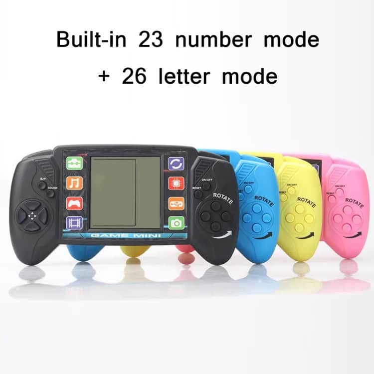 Ultimate Kids' Handheld Game Console - Large Screen Electronic Toy 2 Mini Handheld Game Console Available In Black, Blue, Yellow, And Pink With Buttons And Screen.
