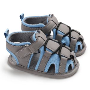 Comfortable baby sandals with adjustable straps and breathable mesh for toddlers, perfect for summer outings and outdoor play at syndmart.com 201 characters.