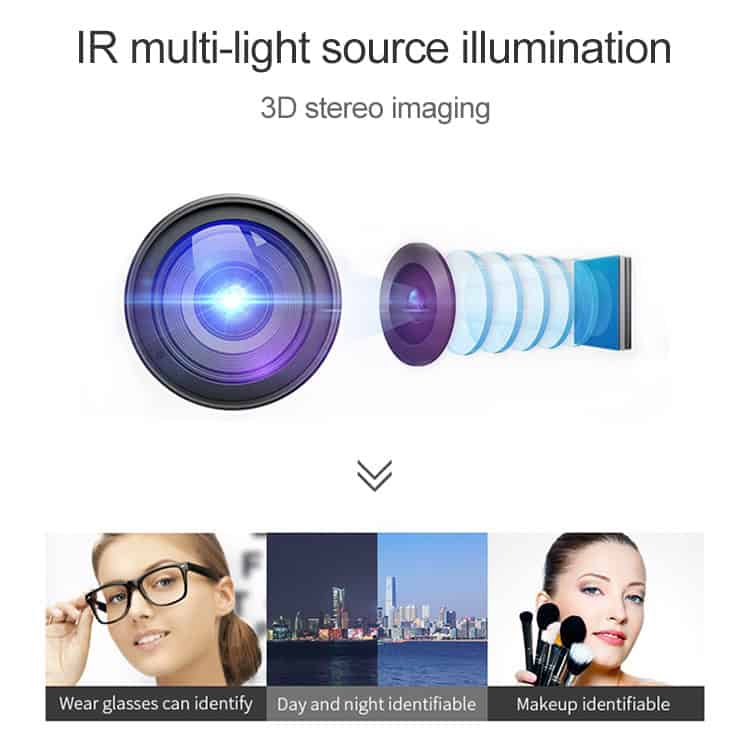 Realand TF01 2.8" TFT Touch Screen Face Fingerprint Time Attendance Machine 5 High-Quality Infrared Multi-Light Source For 3D Stereo Imaging, Enhancing Image Clarity And Depth Detection In Advanced Imaging Systems.