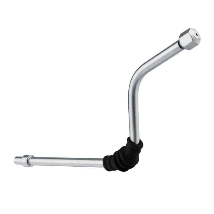 Silicone Coffee Steam Pipe Cover - Protect Your Machine with Style! 2 Metal Hydraulic Hose Connector With A Curved Design And Rubber Seal For Secure Attachment.