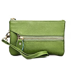 Litchi Texture Wallet Clutch Bag with Detachable Hand Strap & Key Rings