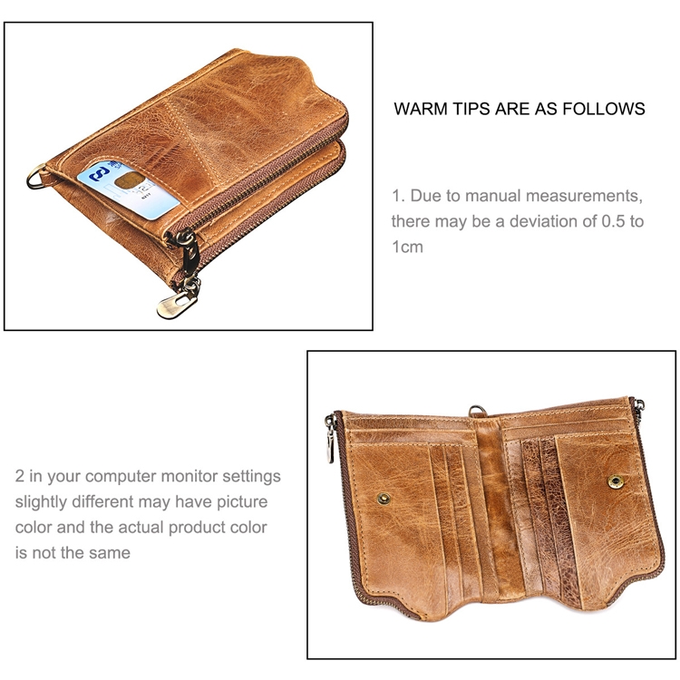 LT3533 Long Crazy Horse Texture Cowhide Leather Folding Anti-magnetic RFID Wallet Clutch Bag for Men, with Card Slots & Shoulder Strap 6 Lt3533 Long Crazy Horse Texture Cowhide Leather Folding Anti-Magnetic Rfid Wallet Clutch Bag For Men, With Card Slots &Amp; Shoulder Strap - Image 6