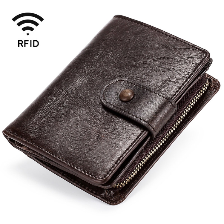 TP-201 Crazy Horse Leather RFID Clasp Retro Wallet • Multi-functional Lather 1 Tp-201 Crazy Horse Leather Rfid Clasp Retro Wallet • Multi-Functional Lather