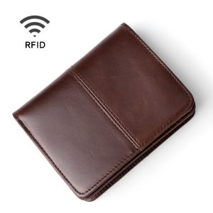 Oilskin Leather RFID Wallet: TP-195 Multi-functional Change Purse, Secure & Stylish