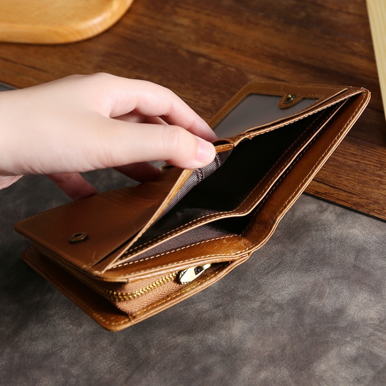 Oilskin Leather RFID Wallet: TP-195 Multi-functional Change Purse, Secure & Stylish 3 Oilskin Leather Rfid Wallet: Tp-195 Multi-Functional Change Purse, Secure &Amp; Stylish - Image 3