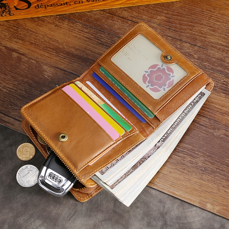 Oilskin Leather RFID Wallet: TP-195 Multi-functional Change Purse, Secure & Stylish 4 Oilskin Leather Rfid Wallet: Tp-195 Multi-Functional Change Purse, Secure &Amp; Stylish - Image 4