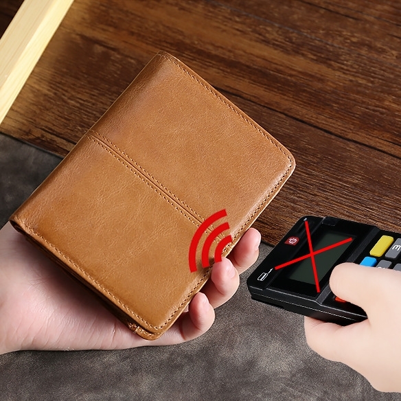 Oilskin Leather RFID Wallet: TP-195 Multi-functional Change Purse, Secure & Stylish 7 Oilskin Leather Rfid Wallet: Tp-195 Multi-Functional Change Purse, Secure &Amp; Stylish - Image 7
