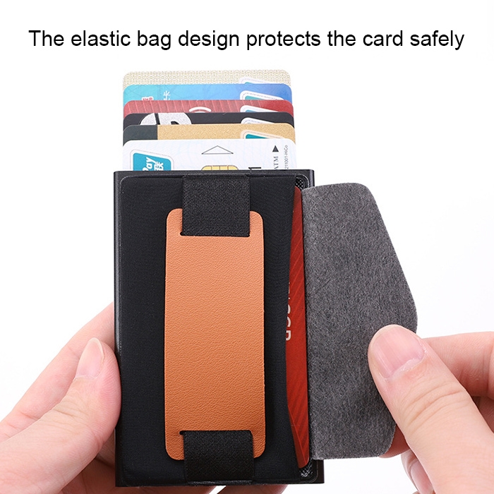 X-32C RFID Anti-theft Aluminum Alloy Wallet with PU Leather Strap 5 X-32C Rfid Anti-Theft Aluminum Alloy Wallet With Pu Leather Strap - Image 5