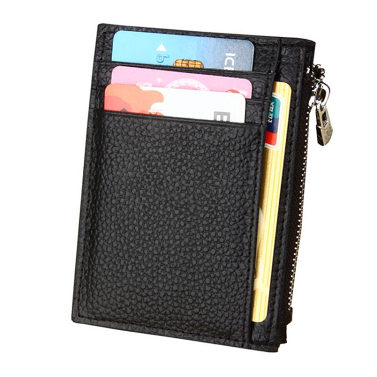 Cowhide Leather RFID Blocking Wallet with Zipper - Compact Card Holder & Coin Purse 2 Cowhide Leather Rfid Blocking Wallet With Zipper - Compact Card Holder &Amp; Coin Purse - Image 2